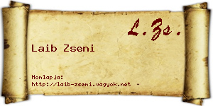 Laib Zseni névjegykártya